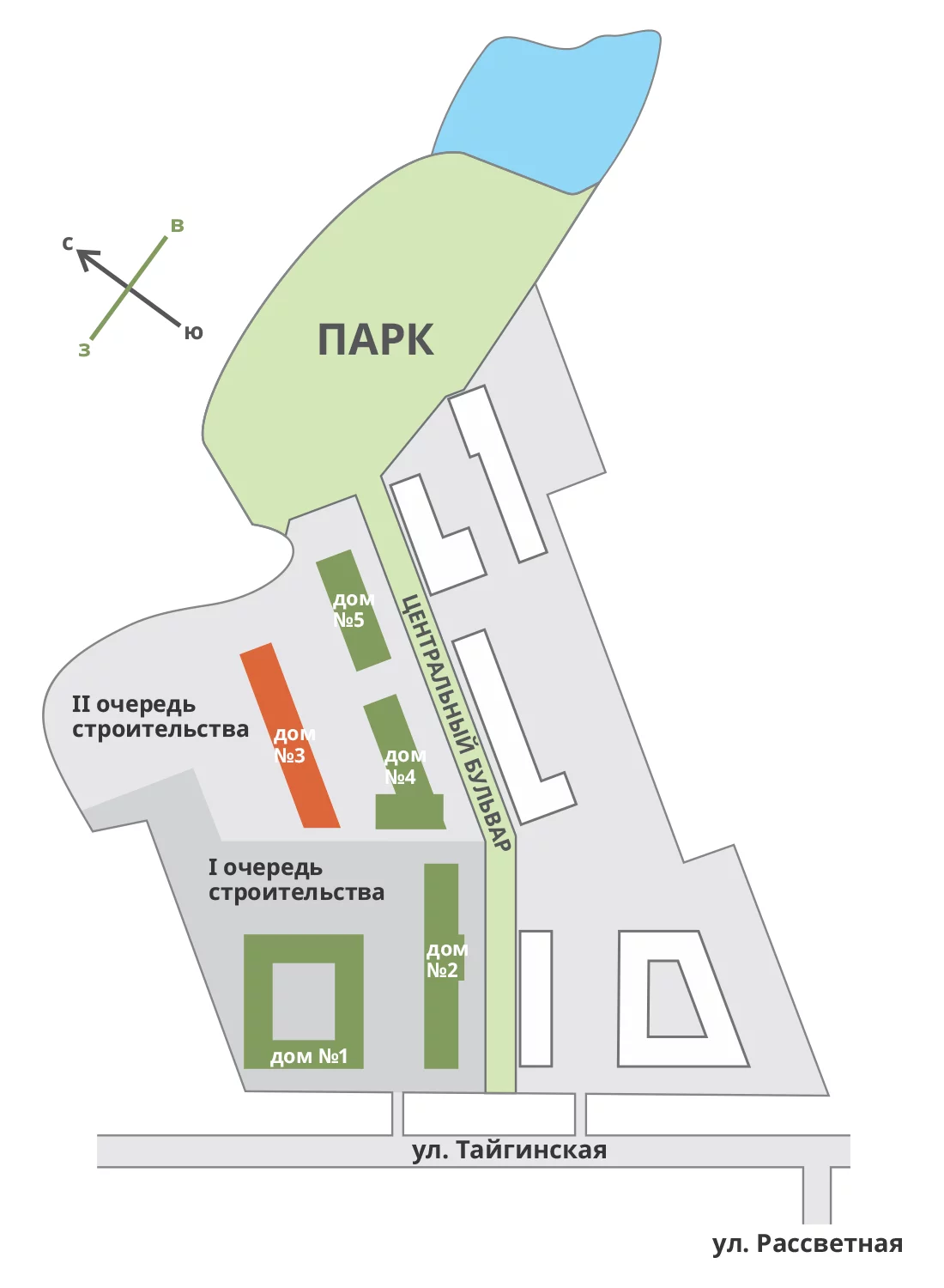 ЖК Тайгинский парк, генплан 2023